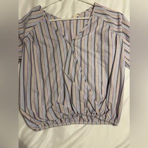 Blue/Purple Striped Top